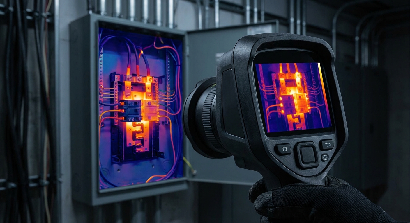 Diagnostic par caméra thermique - visualisation des échauffements sur tableau électrique